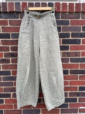 Linenfox Frankie Barrel Leg Linen Pants